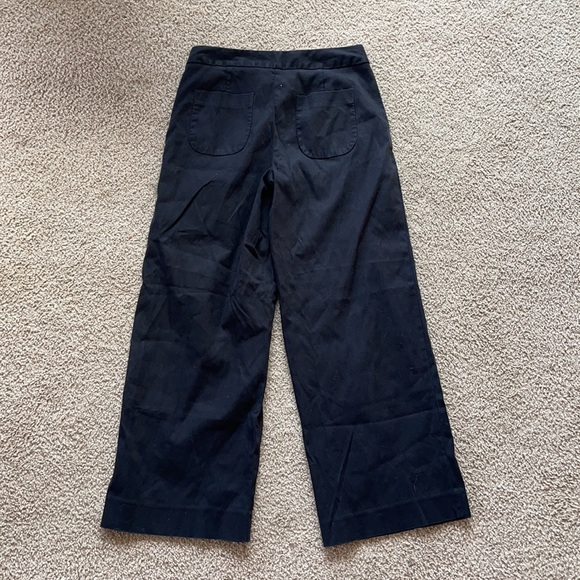 Everlane Wide Leg Structure Pant Black 4 Crop - Picture 4 of 6